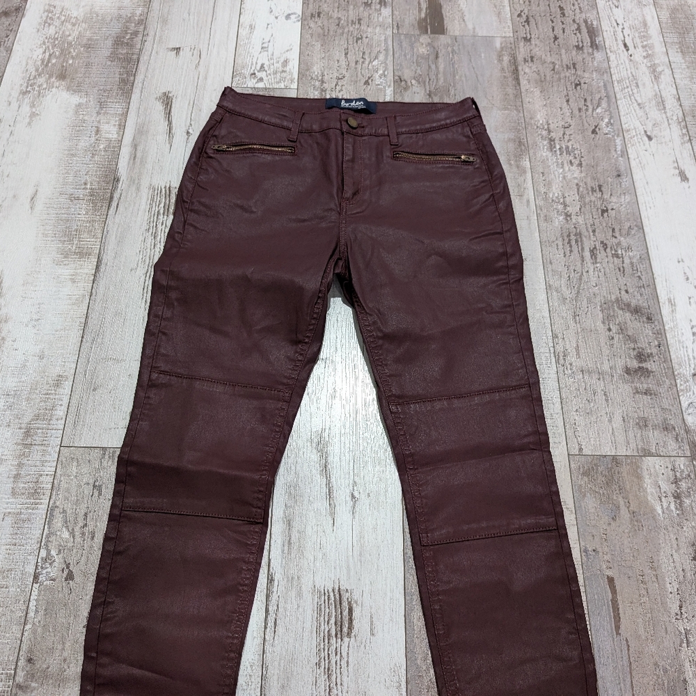 Boden the Brighton‎ bike skinny  jeans red wax jean size 8P - Picture 2 of 5